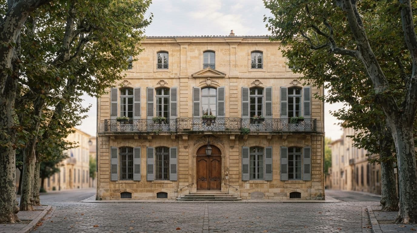 Résidence entourée d'un jardin arboré